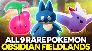 ALL 9 RARE Pokemon in Obsidian Fieldlands in Pokemon Legends Arceus