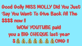 Molly regrets covering Watts Case & Wants To Give Back All The 💰Now ‼️- Her YOUTUBE PayCheck 💰 WOW