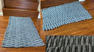 DIY: Doormat/Rug out of Upcycled Bed Sheets {MadebyFate} #464