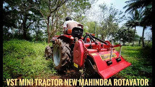 22HP VST MITSUBISHI MINI TRACTOR With MAHINDRA MINI ROTAVATOR ( mini rotary tiller)