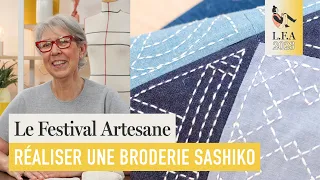 Comment réaliser une broderie sashiko avec Marie-Noëlle Bayard - Festival Artesane