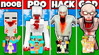 Minecraft Battle: FAMILY SCP 096 HOUSE BUILD CHALLENGE NOOB vs PRO vs HACKER vs GOD - Animation