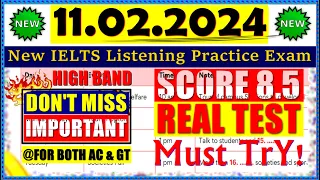 IELTS LISTENING PRACTICE TEST 2024 WITH ANSWERS | 11.02.2024