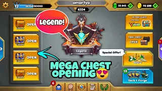 Mega chest Opening 😍 | Got 1st Place *LEGEND* in Castle crush🔥