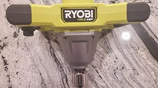 closer look RYOBI ONE+ MUD MIXER DRILL 18V  #ryobi #homedepot