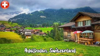 Adelboden, Switzerlad walking tour 4K - Heavenly beautiful Swiss Village - Fairytale village