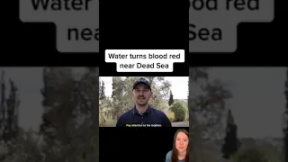 WATER TURNS BLOOD RED NEAR DEAD SEA😱🤯 #shorts #supernatural #bible #prophecy #endtimes #lastdays