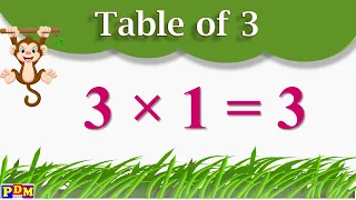 Table of 3 | Table of Three | Learn Multiplication Table of 3 x 1 = 3 | 3 Times Tables Practice,