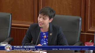 Public Hearing - Senator Regine Biscoe Lee - December 23, 2019 2pm Pt.1