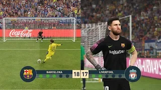 PES 2019 | goalkeeper Messi | Penalty Shootout | BARCELONA vs LIVERPOOL | UEFA CHAMPIONS LEAGUE 2019