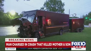 UPS driver charged in crash that killed mother and baby