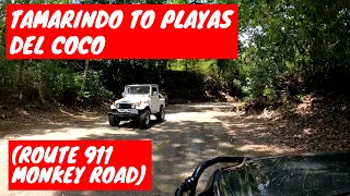 Driving from Tamarindo to Playas del Coco via route 911 (MONKEY ROAD)