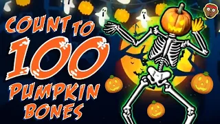 Halloween Count to 100 Rap for Kids | Redoo Just Dance Skeletons | 100 Pumpkin Bones 🎃 | PhonicsMan