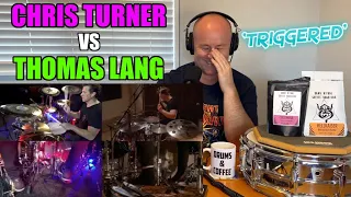 Drum Teacher Reaction: CHRIS TURNER - 'Triggered' (ft. THOMAS LANG) [Instrumental] | DOUBLE DRUMS!