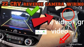 2022 Honda CRV factory reverse camera retention wiring with video