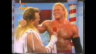 WWF Sid Justice smashes the Barber Shop