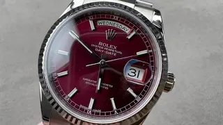 Rolex Day Date CHERRY RED Dial 118239 Rolex Watch Review