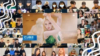 (G)I-DLE - 'Nxde' Official Music Video REACTION MASHUP