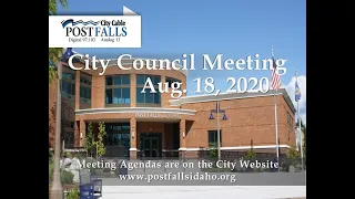 Post Falls City Council Meeting - August 18, 2020