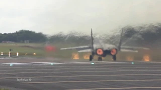 Vertical takeoff of MiG-29 and F-22 RAPTOR