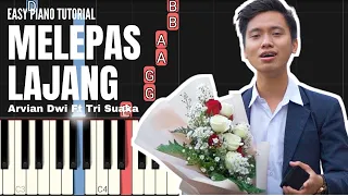 Arvian Dwi Ft Tri Suaka - Melepas Lajang (EASY PIANO TUTORIAL)