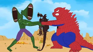 SPIDER GODZILLA vs Giant Siren Head HULK: All Superheroes Transformations - P2 [HD]