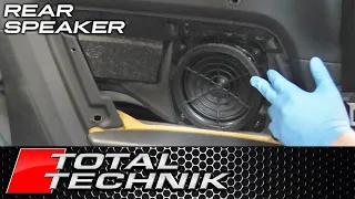 How to Remove Rear Panel (Door) Speaker (Cabriolet) - Audi A4 S4 RS4 - B6 B7 - TOTAL TECHNIK