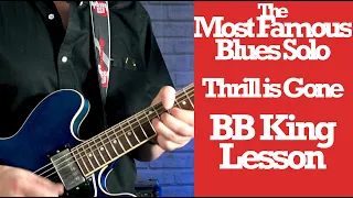 Learn the Thrill Is Gone Intro Solo BB King guitar lesson