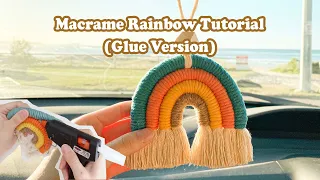 Macrame Rainbow TUTORIAL#7 | Glue Version for beginners | Easy steps to follow | WeaveyStudio