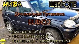 Нива Шевроле  Динамичная прошивка Евро2, отключаем катализатор, адсорбер, понижаем t вкл.вентилятора