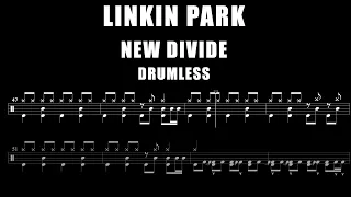 Linkin Park - New Divide - Drumless (with scrolling drum sheet)