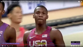 Erriyon Knighton vs Zharnel hughes 200m finals berth at Worlds