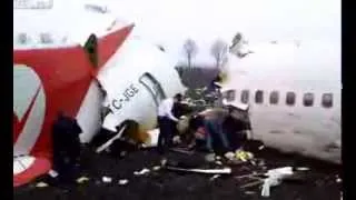 HD amateur video recorded just after the crash of Turkish Airlines flight 1951