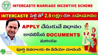 Intercaste Marriage scheme application process 2021 || 2.5 lakhs incentive