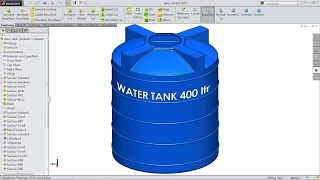 Solidworks tutorial | sketch Water tank in Solidworks (Advanced Surfacing)