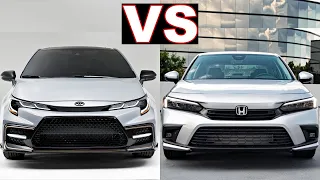 2023 Honda Civic vs 2023 Toyota Corolla Visual Comparison | Civic or Corolla?! | Sedans Clash!