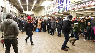 The Sudden Trio at Times Square Subway Station NYC