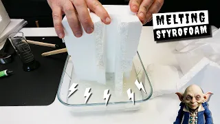 Dissolving styrofoam in acetone experiment