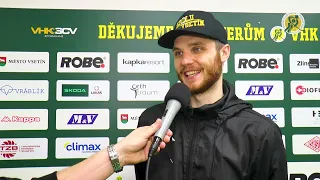 Maxim Žukov po utkani  Vsetín - Jihlava