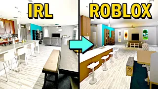 We Built Our REAL HOUSE In Bloxburg! House Tour! (Roblox)