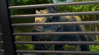 Indominus Rex meets Carnotaurus Toro||Jurassic World:Camp Cretaceous Season 1