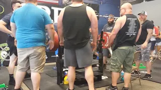 Kole Carter Bench Press 2 National Records 700lb miss Powerlifting 57 years old