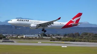 Qantas VH-EBK A330-200 Arrival on RWY 03