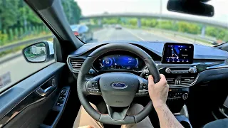 2022 Ford Kuga [ ST-Line 2.5l Full Hybrid 190hp CVT ] | POV Test Drive | Fuel consumption info