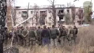 В селищі Піски бійці поставили хрест в пам"ять побратимів, що полягли в боях