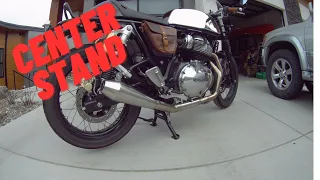 🇬🇧 Royal Enfield Continental GT 650 Easy Center Stand installation with No special tools easy peasy!