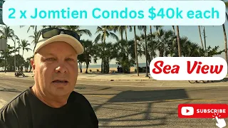 Two Jomtien Beach Condos For Sale - Both $40k each and one has an Ocean View 👍