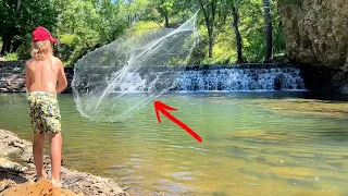 Cast Netting a Real Creek Monster!