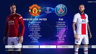 PES 2021 - Manchester United vs PSG - UEFA Champions League UCL - Gameplay PC - Neymar vs Man United