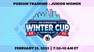 2023 Winter Cup - Junior Women - Podium Training